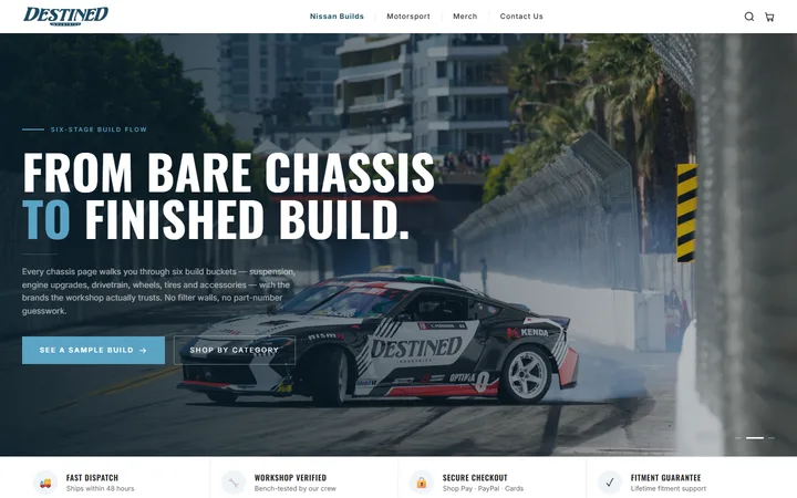 Destined Industries website