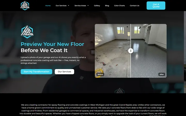 High Caliber Coatings website
