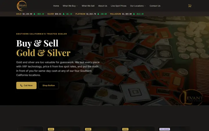 Levant Gold website