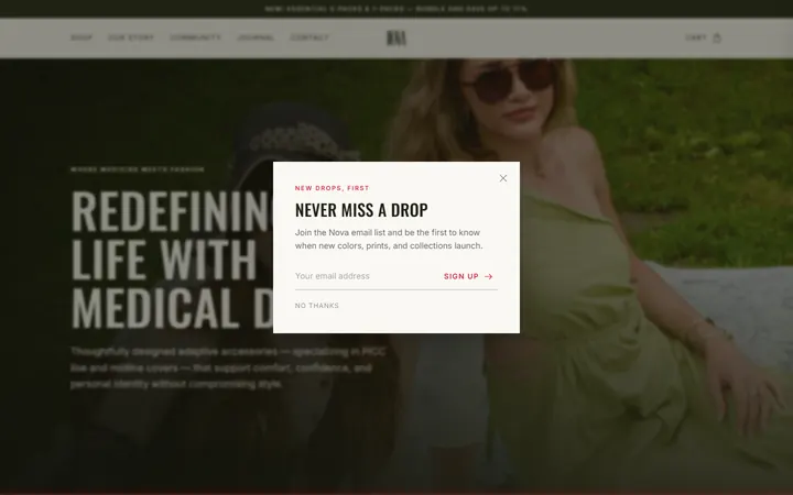 Nova Medical Wearables website