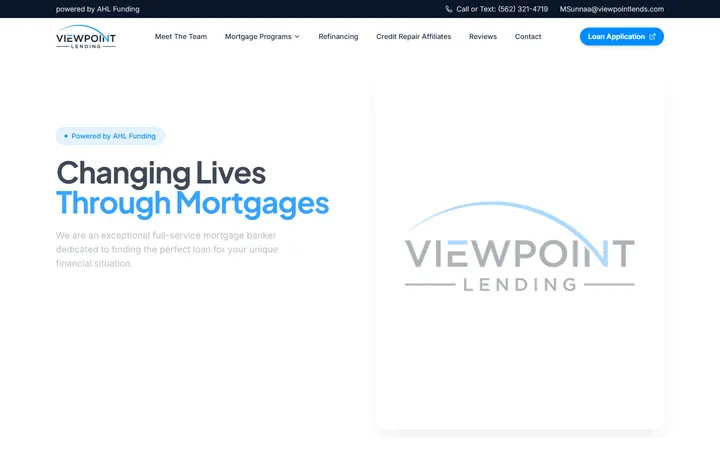ViewPoint Lending website